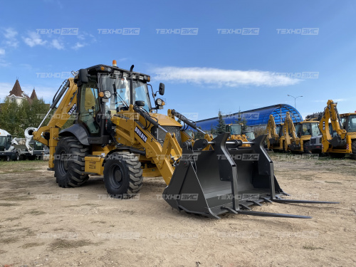 экскаватор-погрузчик 1 куб 2.5 тонны builder bl388 (разновеликие колеса)